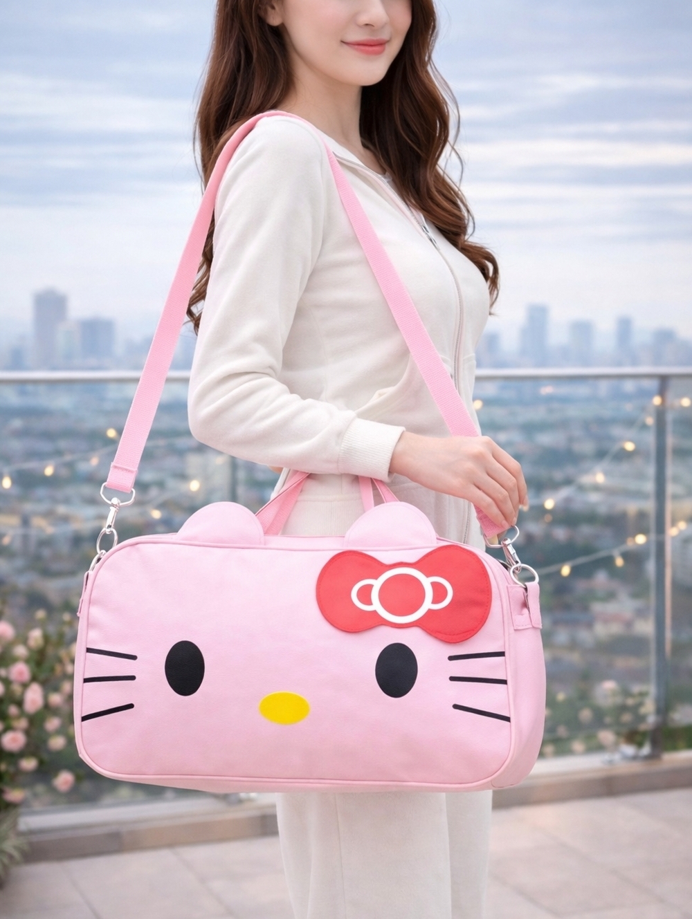 Sanrio Hello Kitty Large Capacity Pink Duffle Bag